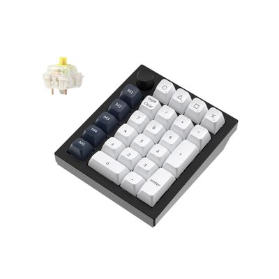 Keychron Q0 Max Wireless Custom Mechanical Numpad, 2.4 GHz/Bluetooth 5.1/Wired QMK Number Pad, RGB Hot-Swappable with Gateron Banana Switch for Laptop Mac Windows Linux - Black