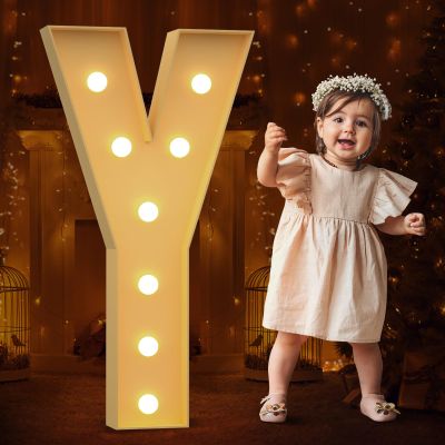 Tongjoy Marquee Letters 3 Feet Tall 3FT Large Light Up Letters Y for Wedding Will You Marry Me Sign Happy Birthday Engagement Party Decorations Big Letterboard Y