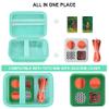 Supmay Hard Travel Case for Yoto Mini (2024 Edition) Kids Screen-Free Bluetooth Audio Player, Storage Holder Protection Case with Zipper Mesh Pocket for Kids Audio Card, Charging Cable, Green view 2