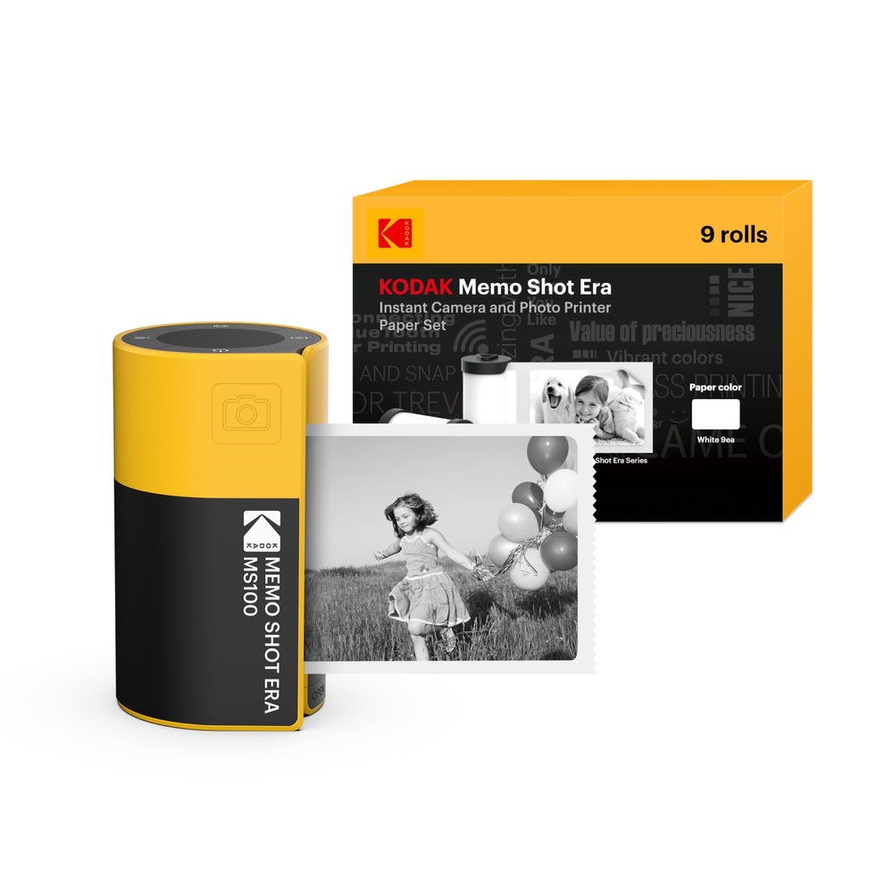 KODAK Label Maker Machine, 12 Refills Bundle, Bluetooth, Yellow