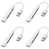 BudgetBundles US 2-4 Pcs USB 3.0 4 Port Hub Splitter Slim Sleek Aluminum PC Mac Laptop Desktop (4 Pack) view 1