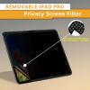 ZOEGAA IPad Pro 11 inch Privacy Screen (2024 M4 Chip), Removable & Reusable Ipad pro 11 inch Screen Protector, Anti-Spy Privacy Filter, Anti-Glare, Blue Ray Reduction, black view 3