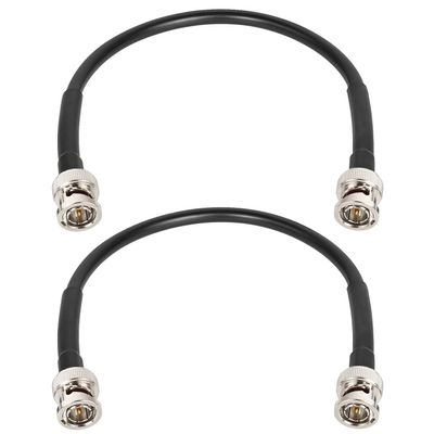XRDS -RF 12G SDI Cable 1FT 2PCS, SDI Video Cables 3G/6G/12G 75ohm BNC Male Cable Supports HD-SDI/3G/6G-SDI/4K/8K for Video Security Camera SDI Converter