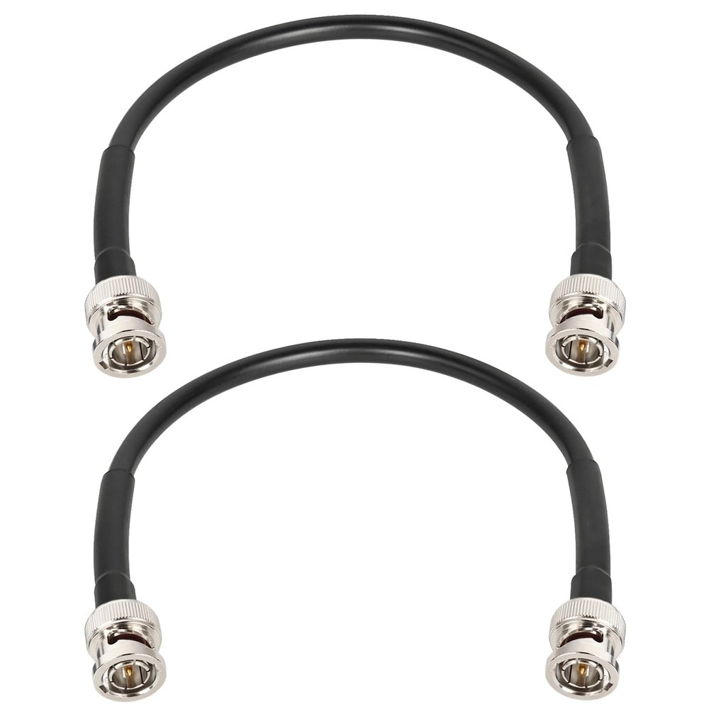 XRDS -RF 12G SDI Cable 1FT 2PCS, SDI Video Cables 3G/6G/12G 75ohm BNC Male Cable Supports HD-SDI/3G/6G-SDI/4K/8K for Video Security Camera SDI Converter