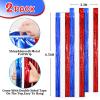 Voircoloria Red White Blue Foil Fringe Backdrop Curtains,3.3x6.6ft, 2 Pack view 3
