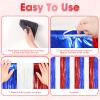 Voircoloria Red White Blue Foil Fringe Backdrop Curtains,3.3x6.6ft, 2 Pack view 4