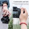 VOVMOEYA Camera Wrist Strap Rope,Camera Hand Strap Compatible with Fujifilm XT5 XH2S Z30 Z50 Canon EOS R6 R10 R50 Sony A6700 A6400 A6000 A7C II A7IV DSLR Camera - Striped Red view 4