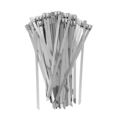 NPQPNAFC 100 Pcs Stainless Steel Cable Tie Stainless Steel Wire Ties Zipper Tie Cable Organizers Zip Tie Self-Locking Cable Ties Cord Organizer - Cable Ties Data Cable Data Line Equipment Ties (Color