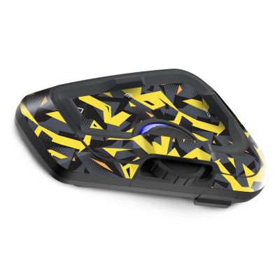 MC MOTOPARTS Headsets Protective Cover Decal Sticker 2 pcs Yellow Vibrant Compatible with Cardo Freecom 4X 2X