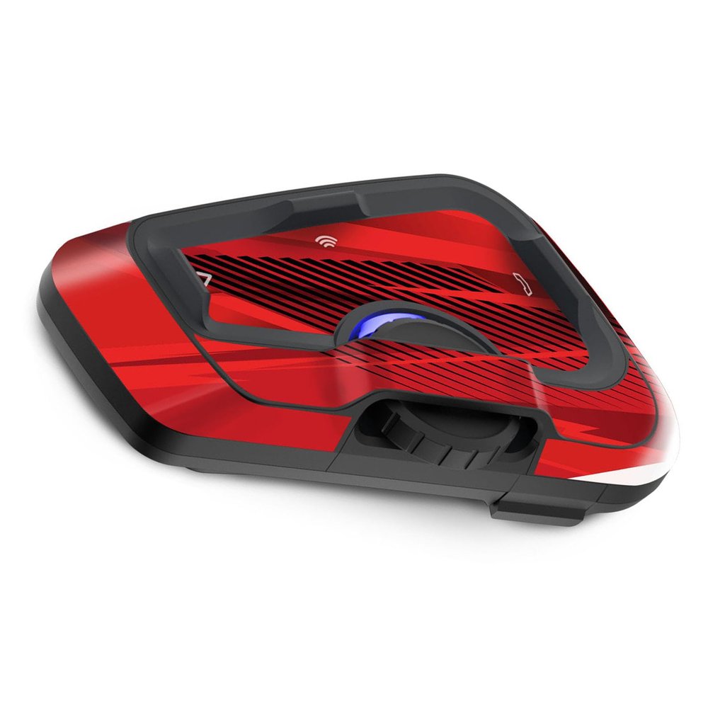 MC MOTOPARTS Headsets Protective Cover Decal Sticker 2 pcs Red Gradients Compatible with Cardo Freecom 4X 2X