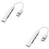 BudgetBundles US 2-4 Pcs USB 3.0 4 Port Hub Splitter Slim Sleek Aluminum PC Mac Laptop Desktop (2 Pack) view 1