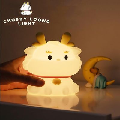 BFYCHYC Little Dragon Kids Night Light, Cute Animal Soft Silicone LED Color Changing LampRechargeable Nursery Bedside Bedroom Table Decor, Best Birthday Christmas Gift for Kid Girl Boy