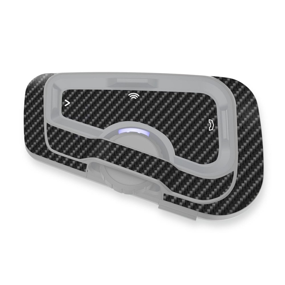 MC MOTOPARTS Headsets Protective Cover Decal Sticker 2 pcs Carbon Fiber Compatible with Cardo Freecom 4X 2X