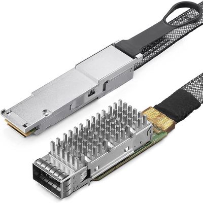 10Gtek 100G QSFP28 to QSFP28 Extender Cage with EEPROM on Extender Side, 3M Flat Cable in Nylon Jacket, 30AWG, 20cm
