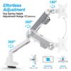 AVLT Single 13"-38" Monitor Arm Desk Mount fits One Flat/Curved/Ultrawide Screen Full Motion Height Swivel Tilt Rotation Adjustable Arm - VESA/C-Clamp/Cable Management - White view 3