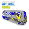 MC MOTOPARTS Headsets Protective Cover Decal Sticker 2 pcs Blue Abstract Compatible with Cardo Freecom 4X 2X view 2