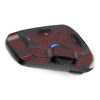 MC MOTOPARTS Headsets Protective Cover Decal Sticker 2 pcs Red Line Compatible with Cardo Freecom 4X 2X