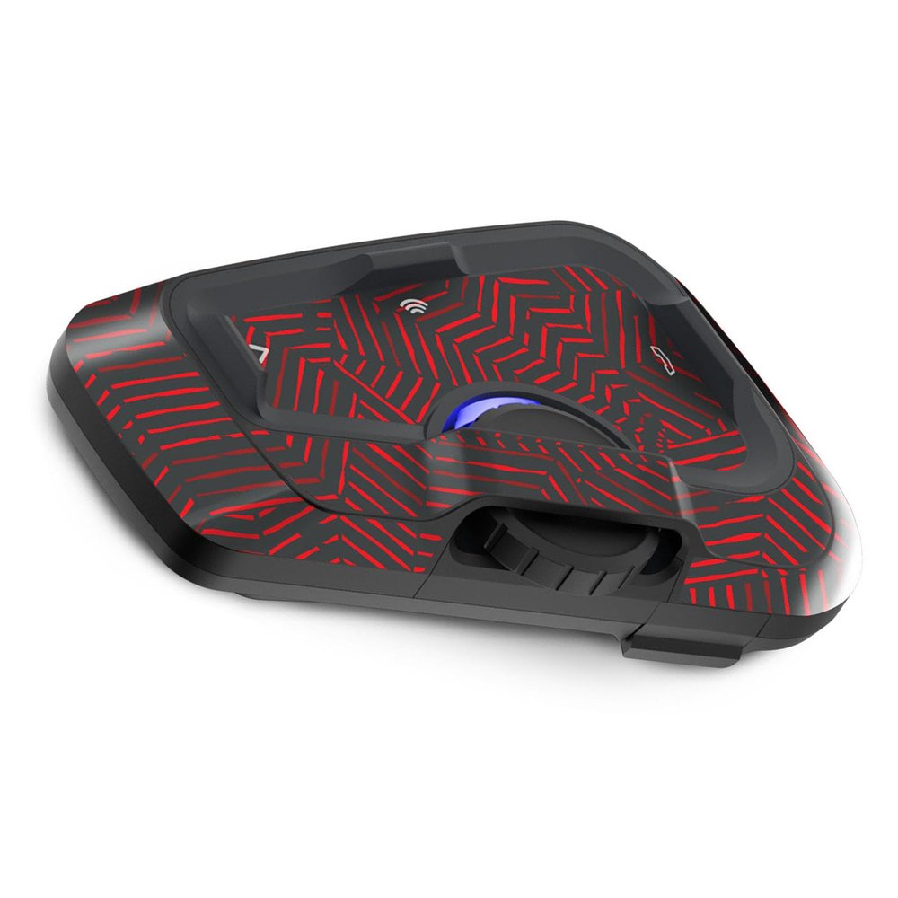 MC MOTOPARTS Headsets Protective Cover Decal Sticker 2 pcs Red Line Compatible with Cardo Freecom 4X 2X
