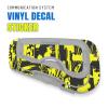 MC MOTOPARTS Headsets Protective Cover Decal Sticker 2 pcs Yellow Geometric Compatible with Cardo Freecom 4X 2X view 2