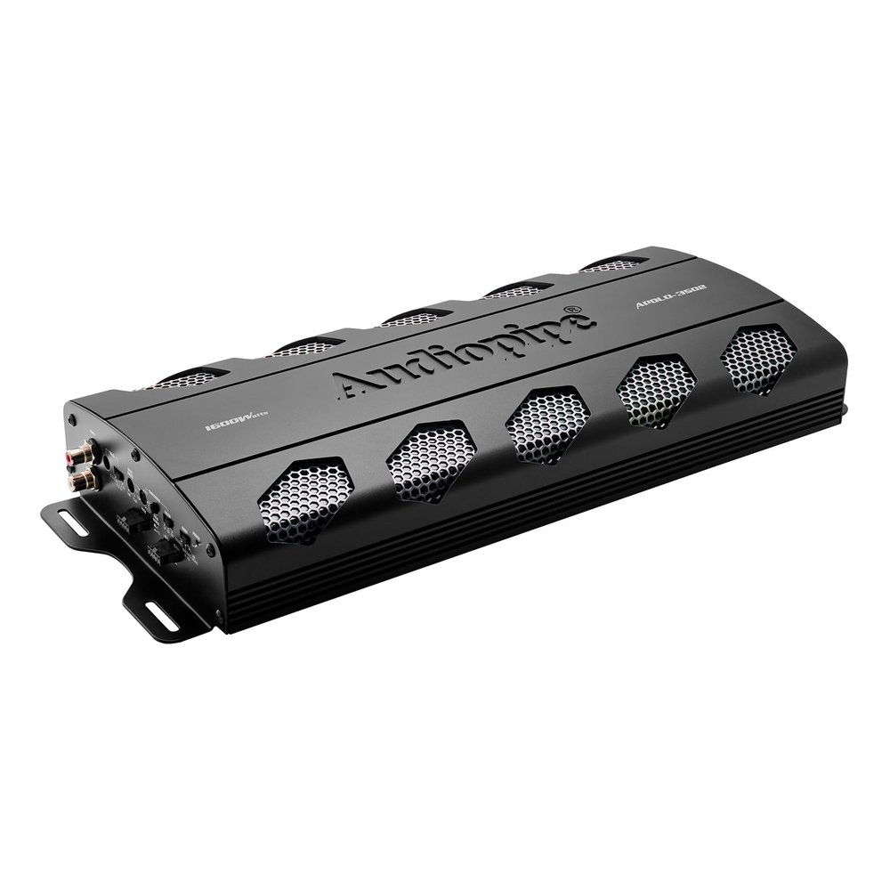Audiopipe Class A/B Mosfet Power 2 Channel Amplifier (APDLO-3502), Oversize Mosfet, 1600 Watts, Overload/Overheat Protection, Built-in Low-Pass/High-Pass Crossover, Volume Remote, Amplifier Car Audio