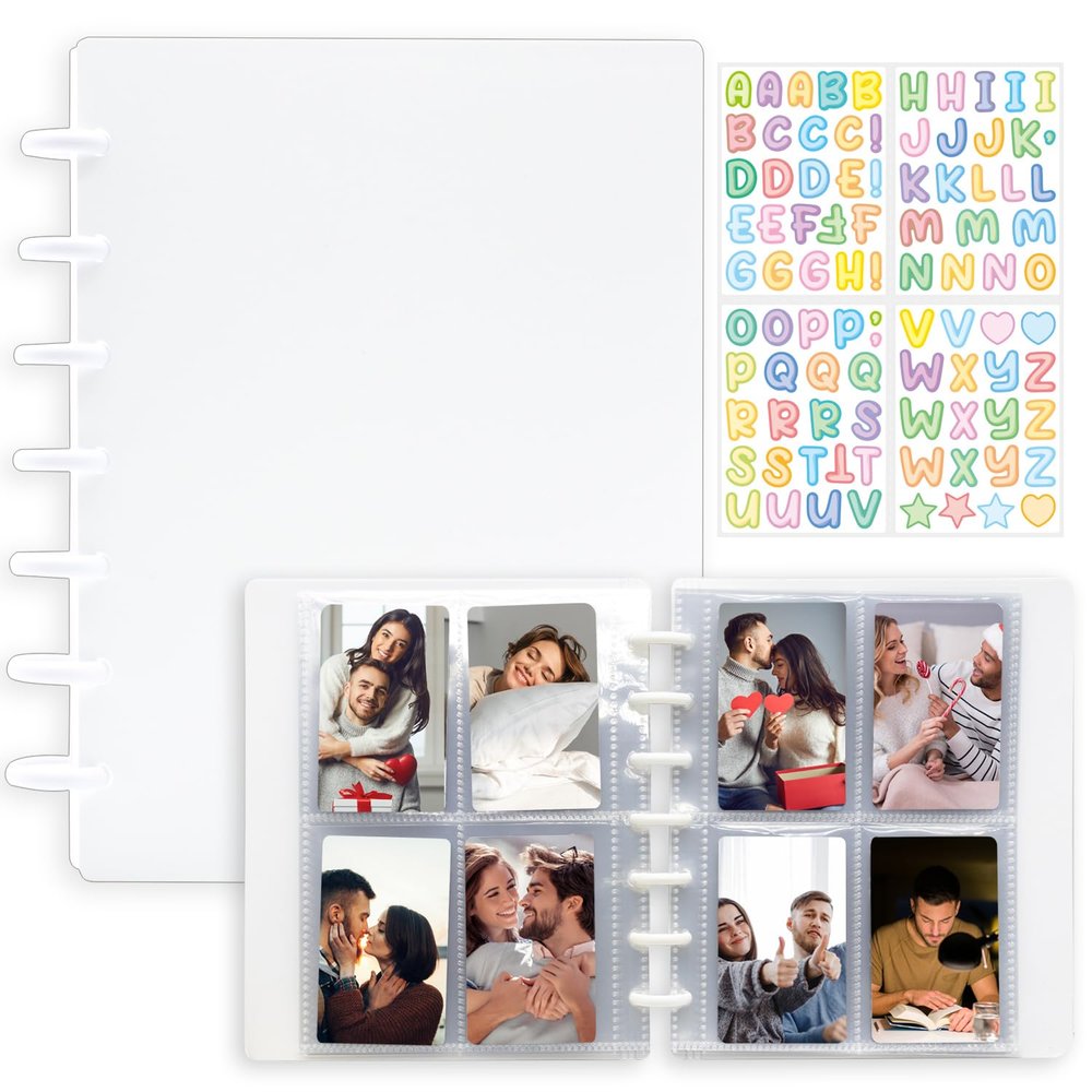 23 Inch Photo Album for Polaroid Fujifilm Instax Mini 11 12 9 8+ 8 7+ Instant Camera, KODAK Step/Canon IVY/HP Sprocket Color Photo Printer with 20Pcs Inner Pages (White)