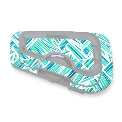 MC MOTOPARTS Headsets Protective Cover Decal Sticker 2 pcs Sapphire Grid Compatible with Cardo Freecom 4X 2X