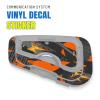 MC MOTOPARTS Headsets Protective Cover Decal Sticker 2 pcs Orange Geometric Compatible with Cardo Freecom 4X 2X view 2