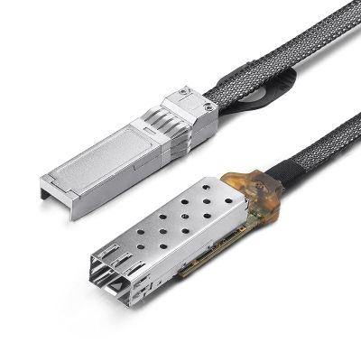 10Gtek 25G SFP28 to SFP28 Extender Cage with EEPROM on Cage Side, 3M Flat Cable in Nylon Jacket, 30AWG, 20cm