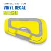 MC MOTOPARTS Headsets Protective Cover Decal Sticker 2 pcs Yellow Compatible with Cardo Freecom 4X 2X view 2