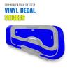 MC MOTOPARTS Headsets Protective Cover Decal Sticker 2 pcs Blue Compatible with Cardo Freecom 4X 2X view 2