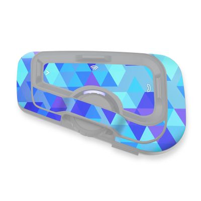 MC MOTOPARTS Headsets Protective Cover Decal Sticker 2 pcs Triangle Blue Compatible with Cardo Freecom 4X 2X