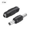 uxcell DC Power Connector Adapter, 5.5 x 2.1mm 5Pcs 12V Female to Female 5Pcs 12/24V Male to Male Power Jack Socket for LED Strip CCTV view 3
