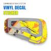 MC MOTOPARTS Headsets Protective Cover Decal Sticker 2 pcs Yellow Splatter Compatible with Cardo Freecom 4X 2X view 2