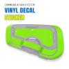 MC MOTOPARTS Headsets Protective Cover Decal Sticker 2 pcs Green Compatible with CARDO Freecom 4X 2X view 2