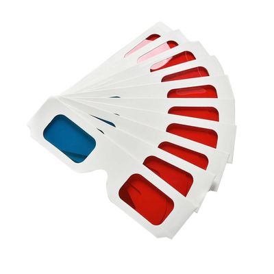 Veemoon 50pcs Paper Glasses for Movies and Tv Viewing Lightweight Red- for Home and Theater Use Stereo Glasses for Enhanced Experience