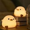 Qinmay Cute Duck Night Light for Kids Animal Silicone Nursery Rechargeable Table Lamp Bedside Lamp with Touch Sensor for Girls and Boys Bedrooms,LED Night Light Kawaii Room Desk Decors view 1