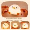 Qinmay Cute Duck Night Light for Kids Animal Silicone Nursery Rechargeable Table Lamp Bedside Lamp with Touch Sensor for Girls and Boys Bedrooms,LED Night Light Kawaii Room Desk Decors view 4