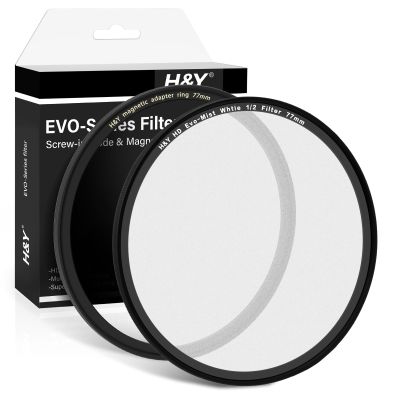 H&Y EVO 77mm White Pro Mist Filter 1/2, Magnetic & Screw-in White Diffusion Camera Lens Filter, Premium 22-Layer Nano Coated HD German Glass for Dreamy Cinematic Glow