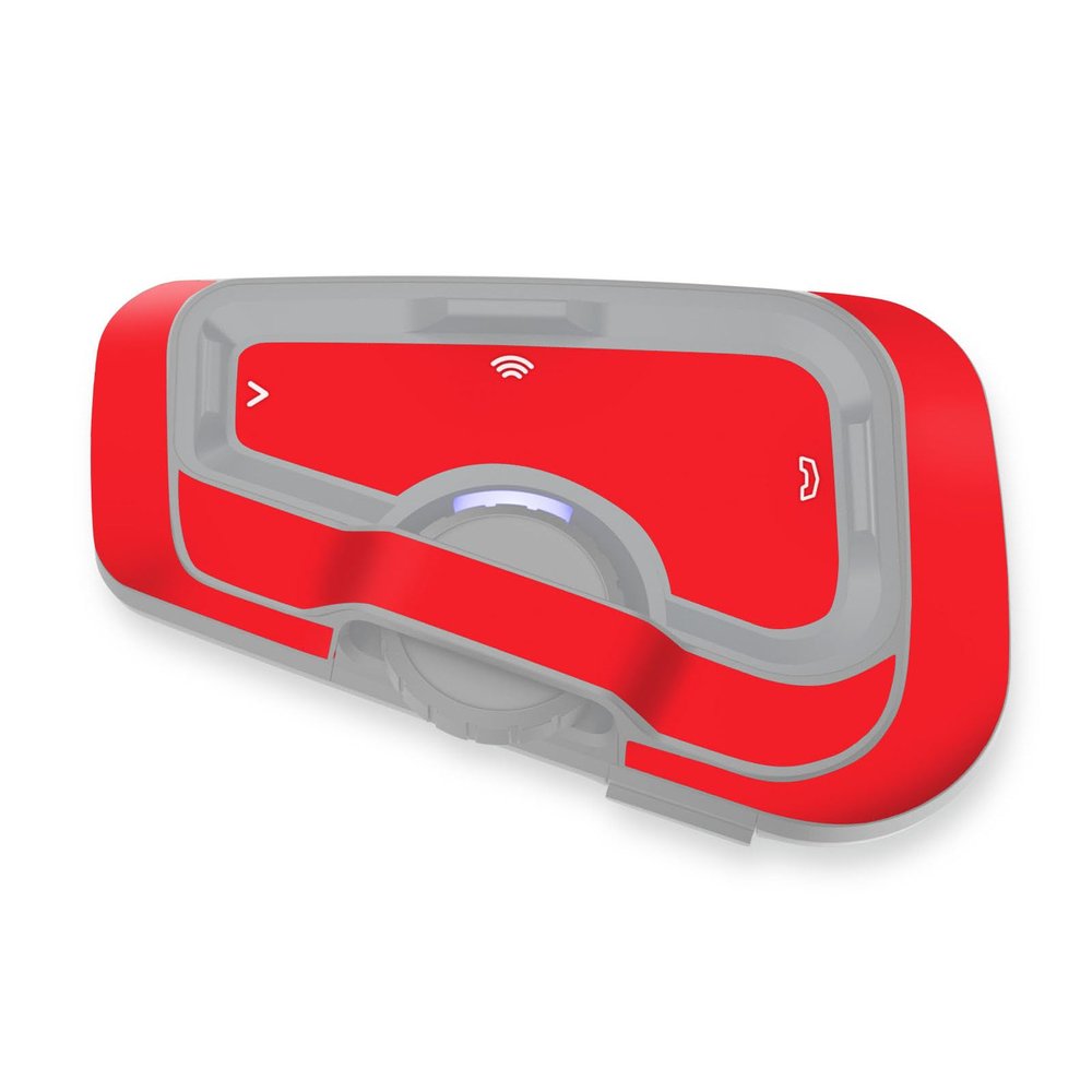 MC MOTOPARTS Headsets Protective Cover Decal Sticker 2 pcs Red Compatible with Cardo Freecom 4X 2X