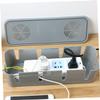 Homoyoyo Cable Organizer Holder Cable Storage Box Outlet Cover Box Cord Organizers Grey view 2