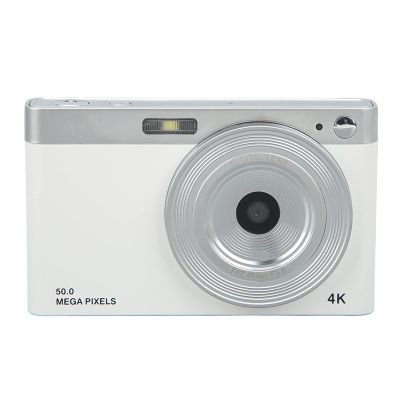 BTSEURY 4K Digital Camera, HD Mirrorless Camera Anti Shake Vlogging Camera AF Autofocus 16X Zoom 50MP Camera for Macro Shooting Photography (White)