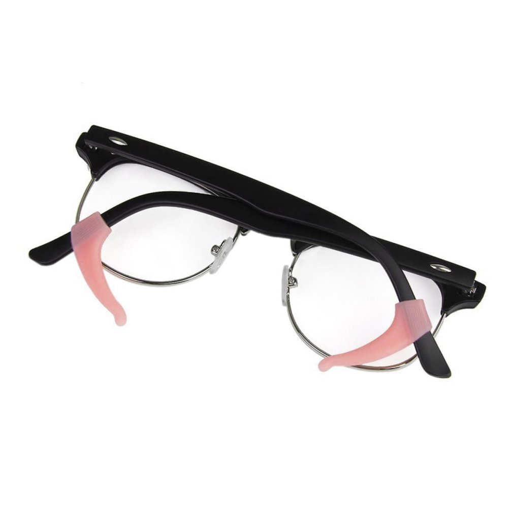 FOMIYES 1pair Comfortable Silicone Slip Ear Hook Eyeglass Temple Tips Pink Retainer for Outdoor Sports Travel and Climbing Healthy for Ears