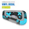 MC MOTOPARTS Headsets Protective Cover Decal Sticker 2 pcs Aqua Cross Compatible with Cardo Freecom 4X 2X view 2