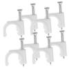 DOITOOL 500pcs Wire Cable Staples Round Clips for Wall Installation Secure Electrical Ethernet Cables Easy Install Fasteners for Tv and Home Use view 1