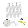 DOITOOL 500pcs Wire Cable Staples Round Clips for Wall Installation Secure Electrical Ethernet Cables Easy Install Fasteners for Tv and Home Use view 2
