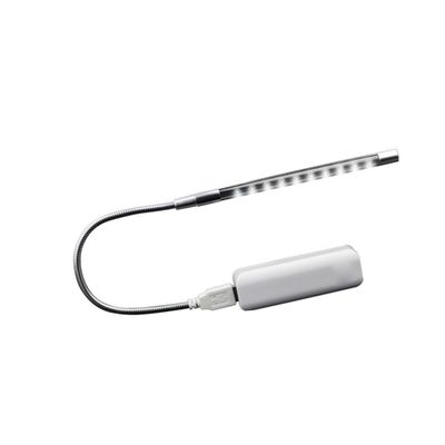 ARTIBETTER USB Led Night Lamp with Flexible Gooseneck Eye-Caring Table Lamp for Reading and Study Brightness Modes Portable Design for Home and Office Use Silver