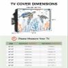 DecorLovee Outdoor TV Cover 52 to 55 Inches Weatherproof & Waterproof, Blue Sea Turtle Outdoor TV Enclosure with Remote Control Pocket, Ocean Coral Nautical Costal TV Screen Protectors for Outside TV view 2