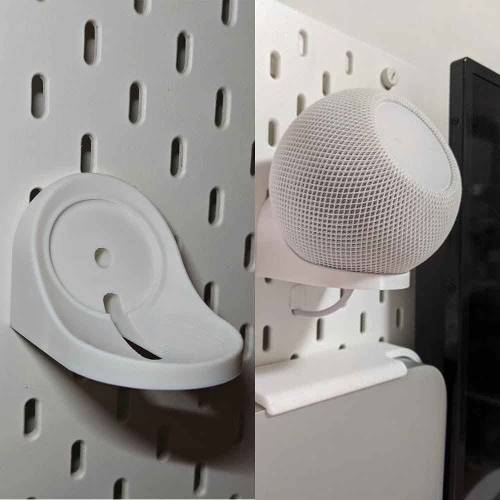Wall Mount Holder Stand for Apple HomePod Mini,Speaker Storage Shelf Hanging Bracket,Space Saving Accessory for SKADIS