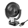 Worparsen Car Heater Fan Low Noise USB 360 Degree Rotatable Powerful Plug and Play High Speed Ultra Quiet for Cooling Air Circulation in Cars Auto Black White view 1