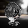 Worparsen Car Heater Fan Low Noise USB 360 Degree Rotatable Powerful Plug and Play High Speed Ultra Quiet for Cooling Air Circulation in Cars Auto Black White view 4